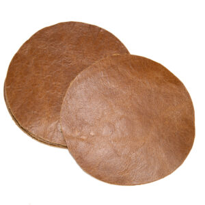 Plain leather coasters